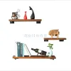 Wall-mounted storage rack, wall decoration rack, solid wood partition, kitchen and living room storage rack, straight shelf, wall bookshelf details Picture